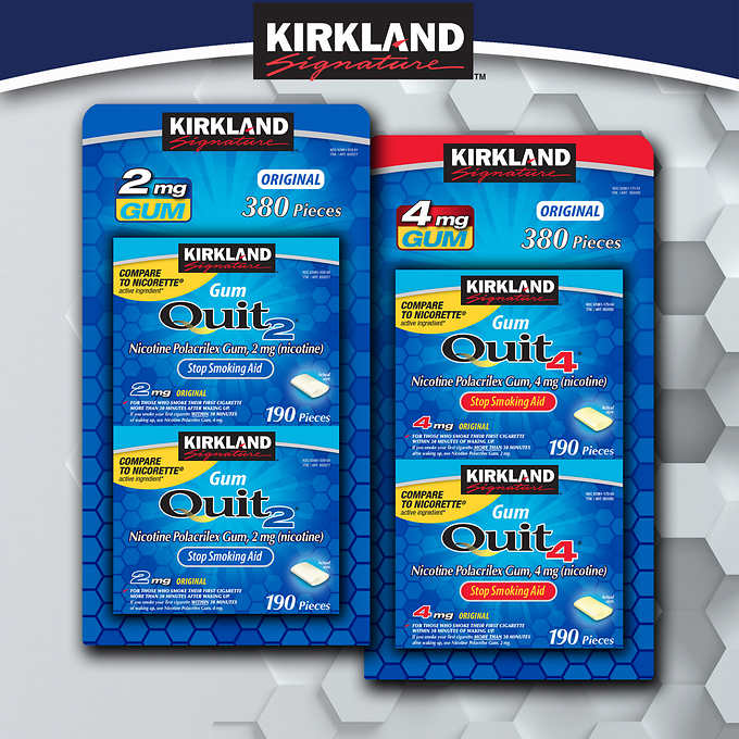 Kirkland Signature Quit Gum, 380 Pieces 柯克蘭尼古丁口香糖 （380片）